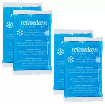 Relaxdays 8x K&uuml;hlpads rechteckig blau Wei&szlig;,Blau
