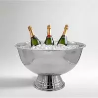 Edelstahl Chamgagnerschale Geh&auml;mmert - 40 Cm - Sekt Und Getr&auml;nke K&uuml;hlschale
