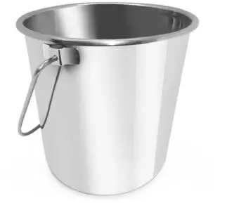 Hendi Eimer ergonomischem Griff Edelstahl 10L, 278x(H) 235mm, Edelstahl