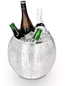 Mikamax Diskokugel Eiswürfelbehälter XL 11L, silber (05161)