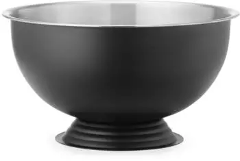 Markenlos Champagner-Kühler aus Edelstahl, 13L, schwarz, ⌀393x214mm (471531)
