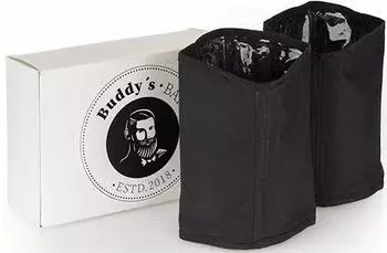 APS Kühlmanschetten für Sekt-/Champagnerflaschen, 2er-Pack, Nylonstoff, schwarz (66124)