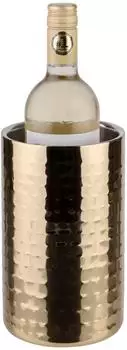 APS Flaschenkühler doppelwandig, Edelstahl, gold, Hammerschlag-Optik (36128)