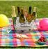 Relaxdays Wein- und Sektkühler Eiseimer 8l transparent, 4er-Set