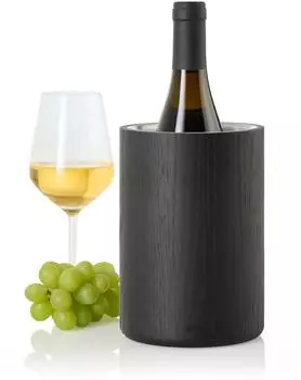 AdHoc Vine Wein- & Champagnerk&uuml;hler, Holz/Metall, schwarz