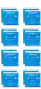 Relaxdays K&uuml;hlpads rechteckig 16er Set blau Wei&szlig;,Blau