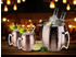 APS Germany Cocktail Set für Moscow Mule, Kupferbecher, Getränkekühler und Metall Strohhalme