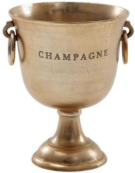 Finebuy Champagnerkühler 28,5x37,5x28,5 cm Aluminium Massiv Sektkühler Groß