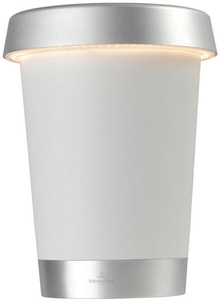 Villeroy & Boch Bordeaux Weinkühler - mit LED beleuchtet - weiß, silber - Höhe 22 cm