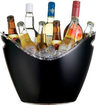 Bar Craft Sektkühler Weinkühler Flaschen 12 Liter 23 x 40 cm Acryl schwarz