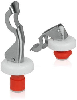 Metaltex Exzenterverschlüsse für Flaschen, 2 Stück, weiß (257210)