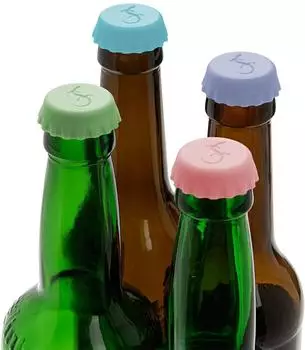 Lurch Bierflaschendeckel Silikon, 12er-Set, pastell (210201)