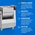 Royal Catering Fleischmischer 50kg, 1500W, neigbare Schüssel, Edelstahl, auf Rollen