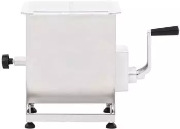 vidaXL Fleischmischer mit Getriebe, Edelstahl, silber
