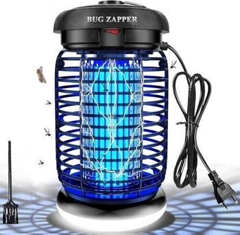 WUEAOA Insektenvernichter elektrisch 4200V mit 15W UV-LED-Lampe