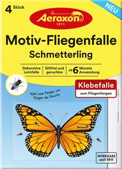 Aeroxon Motiv-Fliegenfalle Schmetterling 4 St&uuml;ck