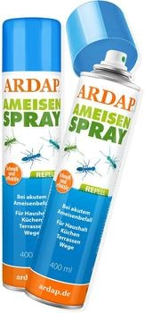 ARDAP Repell Silberfischchen Spray 2 x 400ml