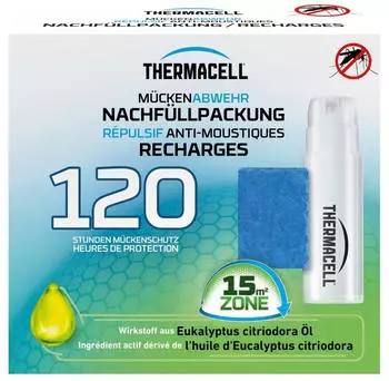 Thermacell M&uuml;ckenabwehr Nachf&uuml;llpackung 120h, 30 Wirkstoffpl&auml;ttchen & 10 Gaskartuschen (86601879)
