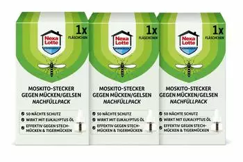 Nexa Lotte Mückenstecker Nachfüllpack 28 ml 3er Set Mückenstecker