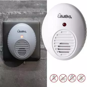 Casativo Ultraschall Fliegenwedler f&uuml;r die Steckdose weiss Raumgr&ouml;sse bis 47 m&sup2; M&uuml;cken und Moskitoabwehr