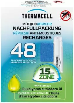 Thermacell Wirkstoffpl&auml;ttchen mit Gaskartuschen zur M&uuml;ckenabwehr f&uuml;r 15 m&sup2; 48 Stunden Schutz 86601878