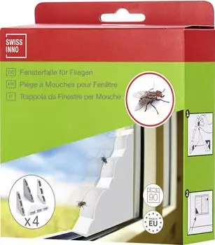 SwissInno Natural Control Fensterfalle f&uuml;r Fliegen 4er Set Falle