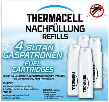 Thermacell Nachf&uuml;llpack C 4 Gaskartuschen 4 St&uuml;ck Butangaskartusche