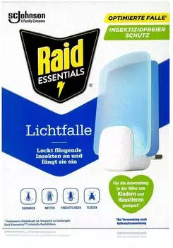 Raid Essentials Lichtfalle Insektenstecker Klebefalle gegen fliegende Insekten