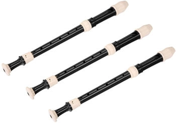 Classic Cantabile 3 x F-Altfl&ouml;te Barock F200B Kunststoff Set