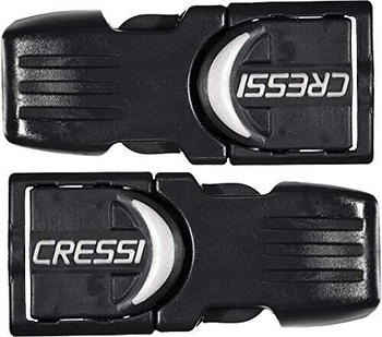 Cressi Flossen Ersatzteile Buckles Frog Pro Light Master Pair schwarz silber