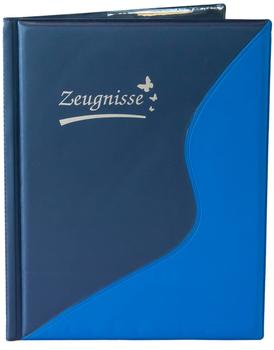Idena Zeugnismappe Metallic A4 blau (20103)