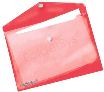 FolderSys Dokumentenmappe A5 quer transparent rot