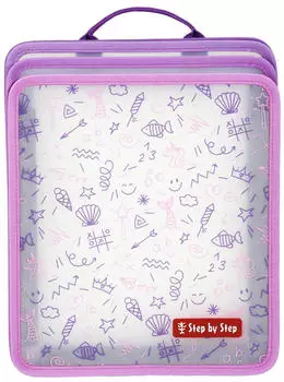 Step by Step Heftebox Faltbar transparent/pink (213401)