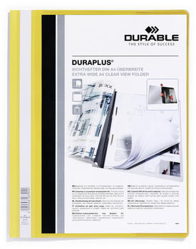 DURABLE 257904 DURAPLUS mit Sichttasche aus Folie für A4 gelb