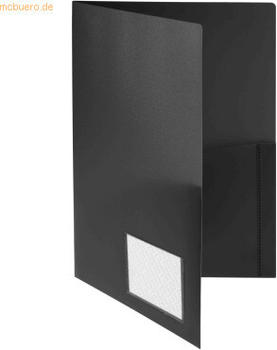 FolderSys Broschüren-Mappe mit runden Taschen A4 vollfarbig schwarz