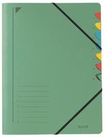 Leitz Ordnungsmappe 3907-00-55, A4, aus Karton, gr&uuml;n, 7 F&auml;cher