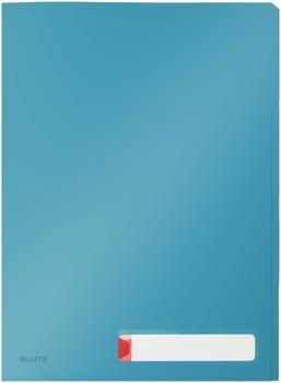 Leitz Cosy Privacy Maxi H&uuml;lle A4 einklappbarer Lochrand 3 St&uuml;ck sanftes blau