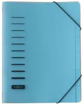 PAGNA Ordnungsmappe A4 6 Fächer blau (40056-02)