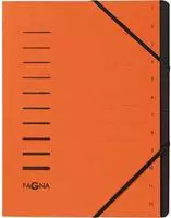 Pagna 40059-12, PAGNA Ordnungsmappe "Sorting File", 12 F&auml;cher, orange