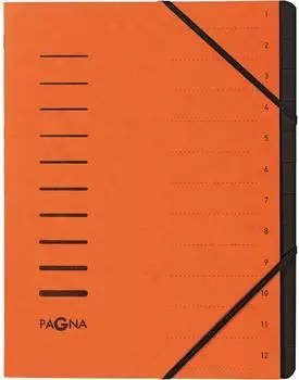 PAGNA Ordnungsmappe A4 12 F&auml;cher orange (40059-12)