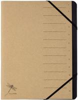 Pagna Ordnungsmappe Pur 40061-11, A4, aus Karton, braun, 12 F&auml;cher