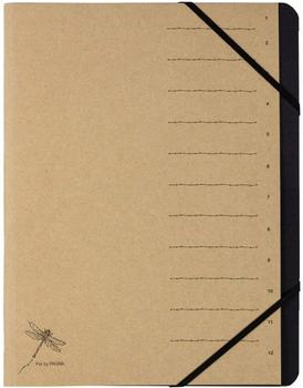 PAGNA Ordnungsmappe Pur 12 Fächer braun (40061-11)