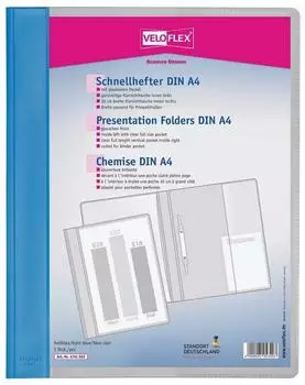 VELOFLEX Schnellhefter VELOFORM Kunststoff blau DIN A4 &uuml;berbreit (4741052)