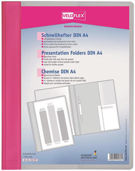 VELOFLEX Schnellhefter VELOFORM Kunststoff pink DIN A4 überbreit (4741070)