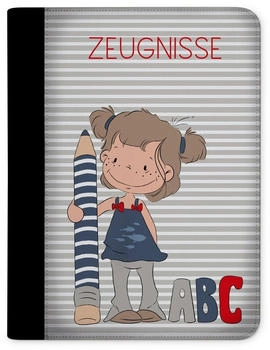 CreaDesign Zeugnismappe/Dokumentemappe mit 10 Klarsichthüllen (24x31x1cm) Mädchen