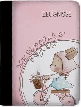 CreaDesign Zeugnismappe/Dokumentemappe mit 10 Klarsichthüllen (24x31x1cm) Häschen Marichen