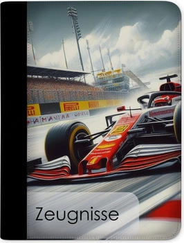 CreaDesign Zeugnismappe/Dokumentemappe mit 10 Klarsichthüllen (24x31x1cm) Formel 1