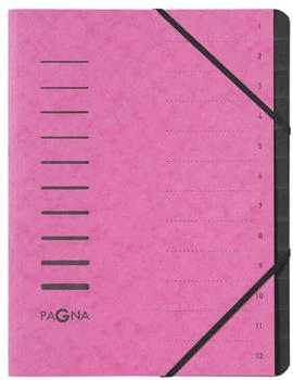 PAGNA Ordnungsmappe A4 12 F&auml;cher rosa (40059-34)