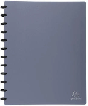 Exacompta Sichtmappe, PP, 30 herausnehmbare Hüllen, DIN A4 grau (86357E)