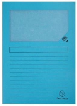 Exacompta 100er Fenstermappen A4, 160g plastikfrei SUPER - Intensivblau - (50162E)